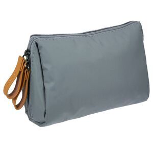 Small Travel Handy Mini Portable Cosmetic Bag Gray Beige